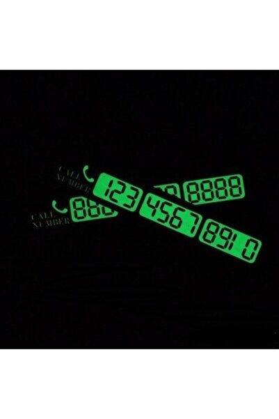 alpanya Araç Içi Fosforlu Cep Telefonu Numara Park Plakası Numaratörü