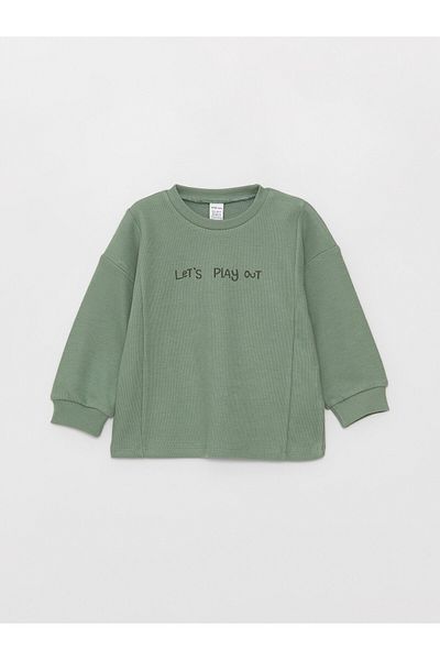 LC Waikiki Baby Boy - Crew Neck and Printed Long Sleeve Sweatshirt