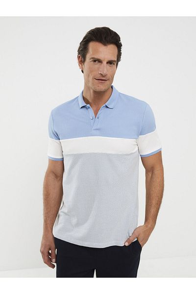 LC Waikiki Polo Neck Short Sleeve Color Block Men's T-Shirt Father Son Combination