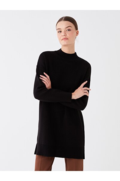 LC Waikiki Poloviční rolák s dlouhým rukávem Oversize dámská pletená tunika