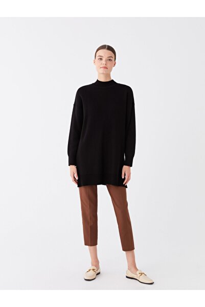 LC Waikiki Poloviční rolák s dlouhým rukávem Oversize dámská pletená tunika