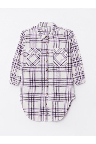 LC Waikiki Plaid Long Sleeve Girl's Tunic