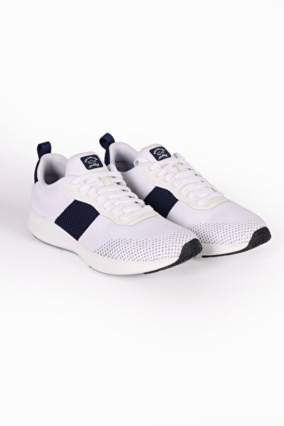 PAUL&SHARK Men's Daily Use Flat and Low Heel White Sneakers23418010-010