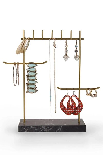 Everglow Jewelry Premium Gold Siyah Kapsamlı Takı Standı