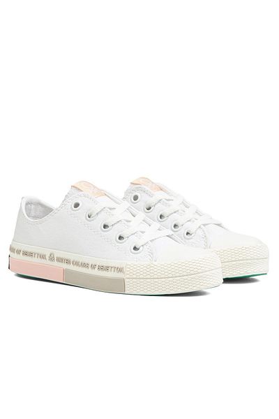 Benetton ® |   BN-70019 - Pulbere albă - Pantofi sport pentru copii
