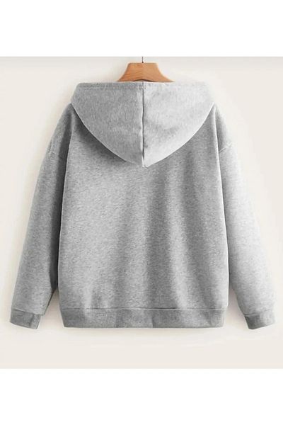 FATELLA Unisex Hooded Zipper Pocket Thin Combed Cotton Basic School Sweatshirt Cardigan