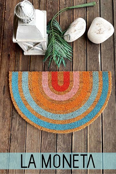 LAMONETA Rainbow Oval Door Mat