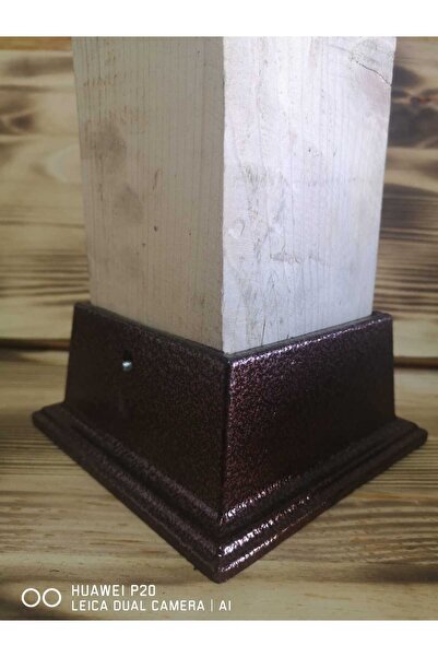 HENDA Pergule Ayak 10.5x10.5 Düz Alüminyum Döküm Kamelya Çatı Ahşap Küpeşte Ayak