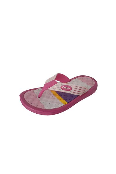 Calx Girl's Pink Purple Flip-Flop Massage Sole Daily Walking Slippers