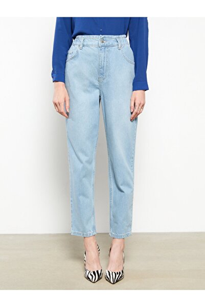 LC Waikiki Γυναικείο τζιν παντελόνι με ψηλή μέση, άνετο και ίσιο