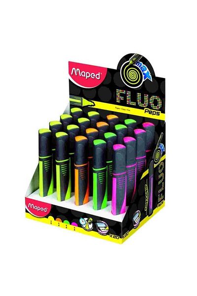 Maped Highlighter Fluo Paps 5 Colors 742937   Pack of 24 / Maped