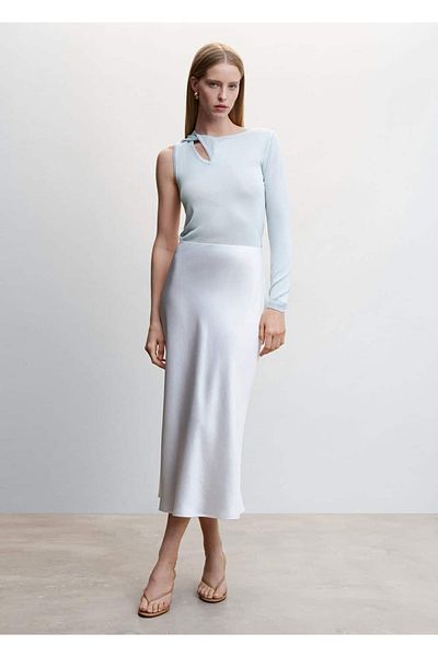 MANGO Woman Asymmetrical Thin Knitwear Sweater