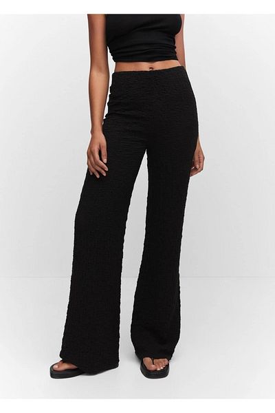 MANGO Woman Pantaloni cu picioare largi