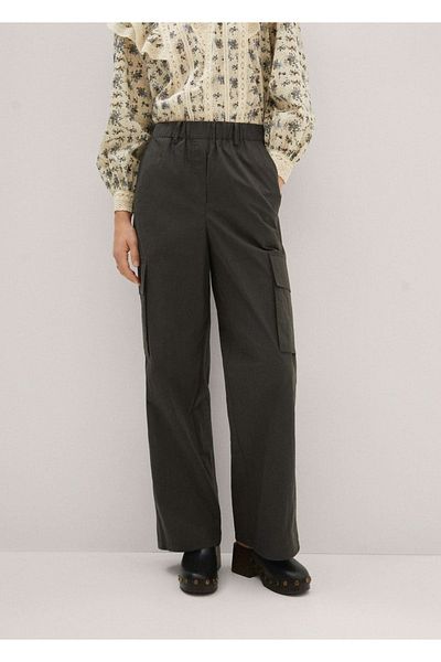 MANGO Woman Pantaloni cargo cu buzunare