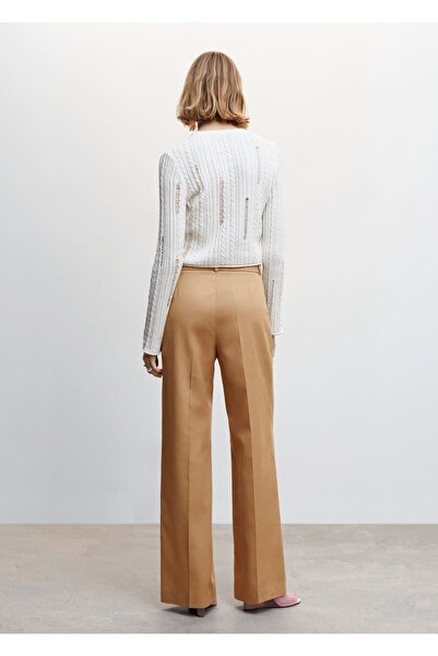 MANGO Woman Wideleg Lyocell Pantolon