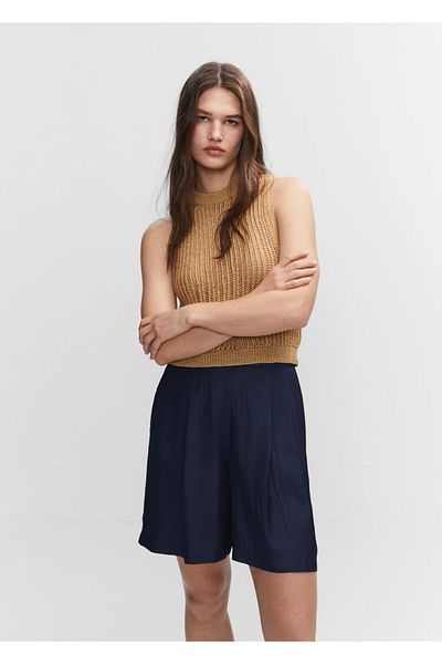 MANGO Woman Bermuda shorts with elastic waistband