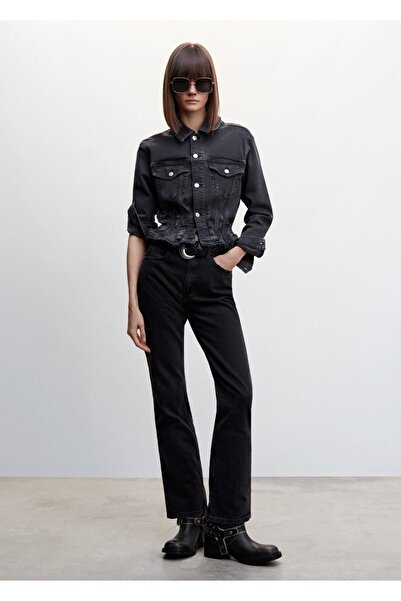 MANGO Woman Безшевно дънково яке