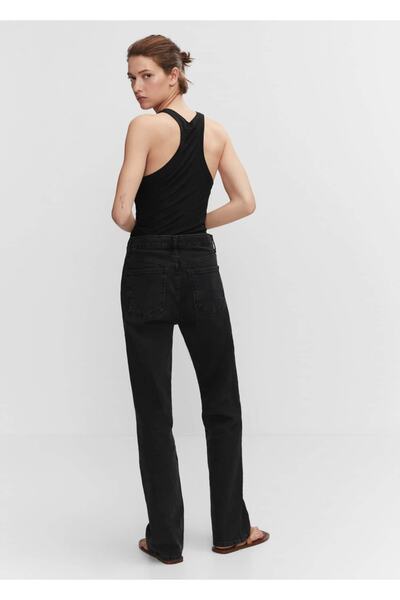 MANGO Woman Orta Bel Düz Kesim Jean