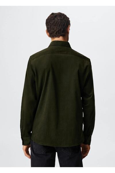 MANGO Man Regular Kesim Mikro Fitilli Gömlek