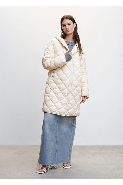 MANGO Woman Hooded Quilted Anorak
