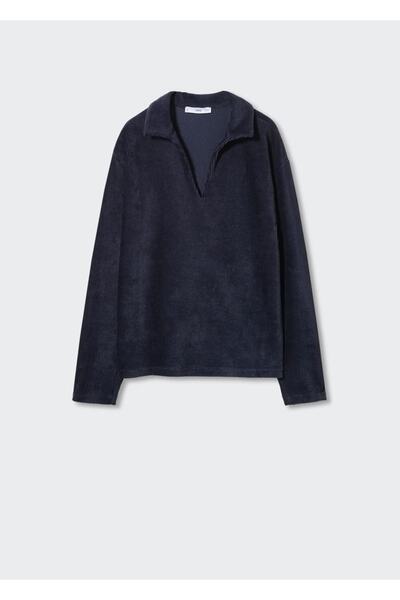 MANGO Woman Polo Tarz Fitilli Kadife Kazak