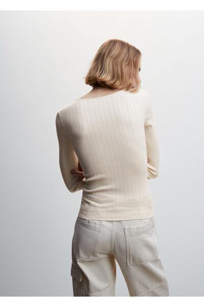 MANGO Woman Düğüm Detaylı Ribana Kazak