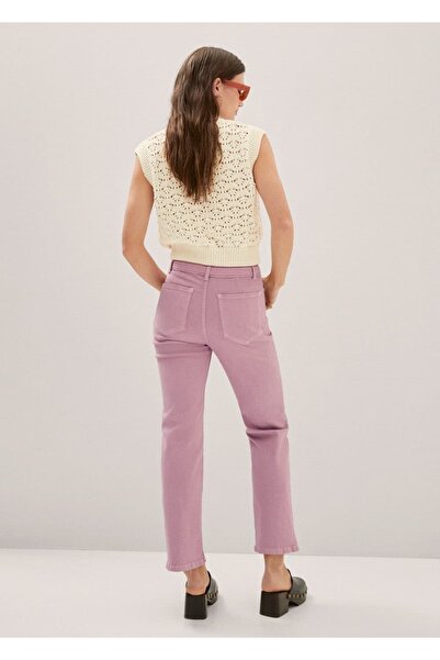 MANGO Woman Bağ Detaylı Bacakları Düz Kesim Jean