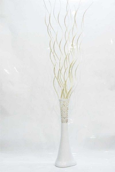 M3DECORİUM 20 Τεμάχια Διακοσμητικά Κρεμ Ξύλινα Κλαδιά 160 εκ. Μήκος για Μακρύ Βάζο