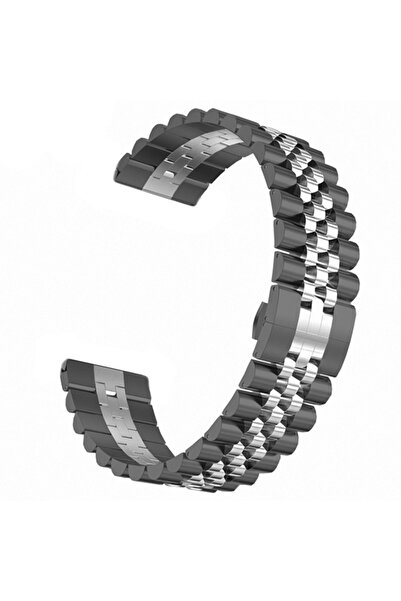 Ally 20MM Gear S3 Watch 4 -GT2 GT2E 42MM Kayış,Kordon Seramik Paslanmaz Çelik SİYAH,GÜMÜŞ