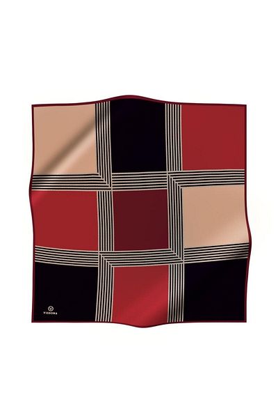 Vissona Γυναικείο Twill Μεταξωτό Κασκόλ Claret Red