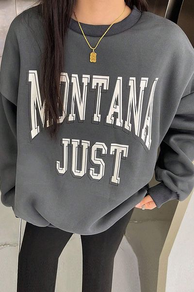 MODAGEN Φούτερ Unisex Smoked Montana Just Crewneck