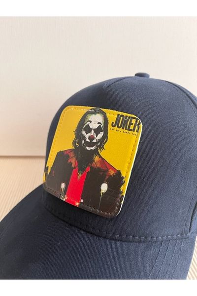 CosmoOutlet Joker Movie Poster Adjustable Unisex Navy Cap with Removable Logo
