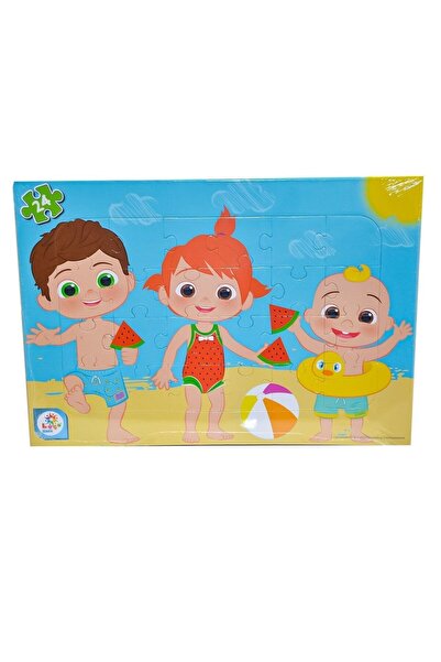 Utku Oyuncak Cocomelon Laço Kids - لغز الشاطئ المكون من 24 قطعة، Co7793