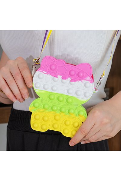allwear Geantă de umăr din silicon Hello Kit Popit