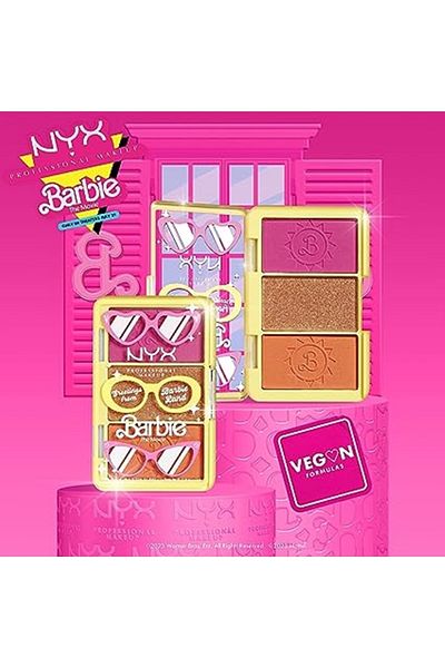 NYX Professional Makeup Barbie Mini Blush Palette Greetings From Barbieland
