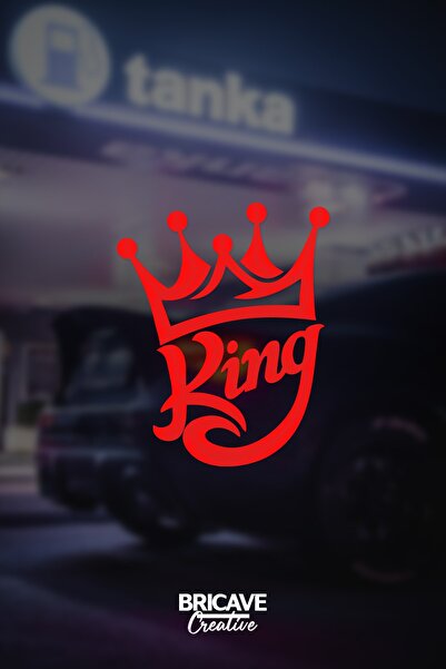 Bricave ملصق ملصق للزجاج الأمامي للسيارة والدراجة النارية King King JDM مقاس ...