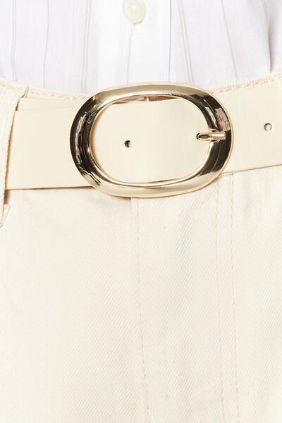 Trendyol Collection Brown-Beige 2 Pack Leather Look Women's Belt TWOSS21KE0054