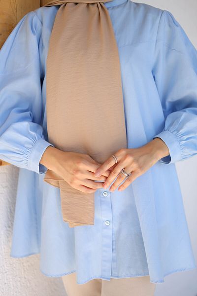 shalby Women's Hijab Cotton Cazz Shawl Latte