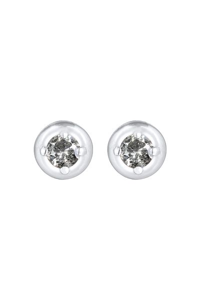 ELLI Ohrringe Diamant Salz Pfeffer (0,11 ct.) Rund 925 Silber