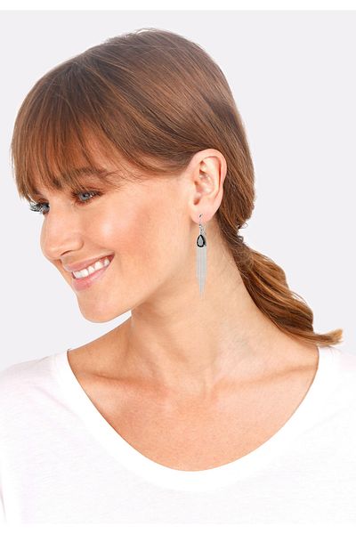 ELLI Ohrringe Tropfen Ketten Zirkonia Elegant 925 Gümüş