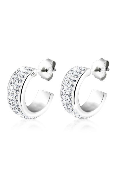 ELLI Ohrringe Creolen Kristalle 925 Silber