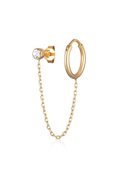 ELLI Ohrringe Doppelter Piercing 2-Loch Ohrring 925 Silber