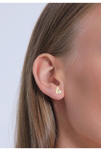 ELLI Ohrringe Aşk Sözleri Liebe Diamant 0,03 ct. 585 Gelb altın