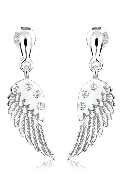 ELLI Ohrringe Flügel Engel Religion Zirkonia 925 Silber