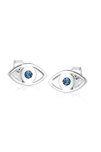 ELLI Ohrringe Evil Eye Schutzsymbol Kristalle Silber