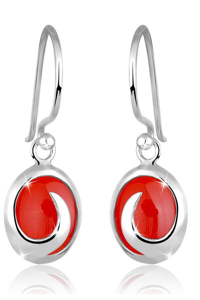 ELLI Ohrringe Karneol Edelstein Magie Geo 925 Silber