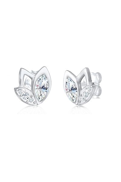 ELLI Ohrringe Stecker Blume Kristalle 925er Gümüş