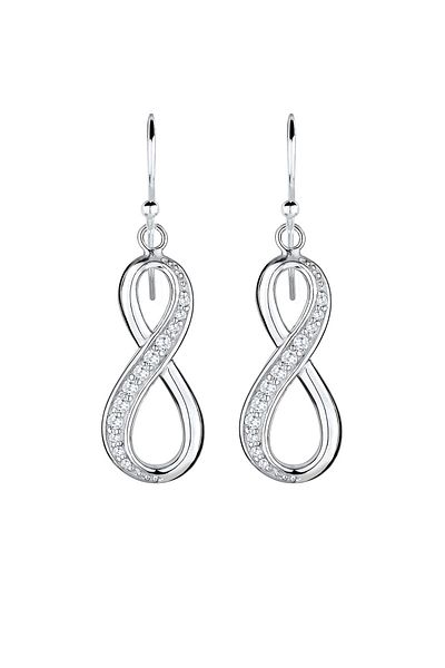ELLI Ohrringe Infinity Zirkonya 925 Ayar Gümüş
