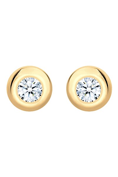 ELLI Ohrringe Basic Elegant Klassisch Diamant 585 Gelbgold