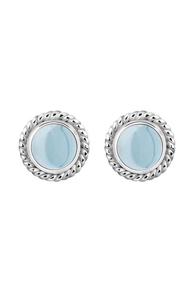 Nenalina Ohrringe Boho Aquamarin Geburtsstein März 925 Silber